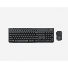 Logitech Silent Wireless Combo MK295, bezdrôtová klávesnica + myš, 2.4 GHz, CZ/SK, grafit