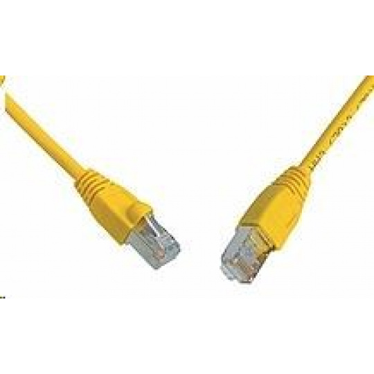 Solarix Patch kábel CAT5E SFTP PVC 3m žltý odolný proti zaseknutiu C5E-315YE-3MB