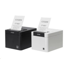 Citizen CT-E601, USB, USB Host, 8 dots/mm (203 dpi), cutter, white