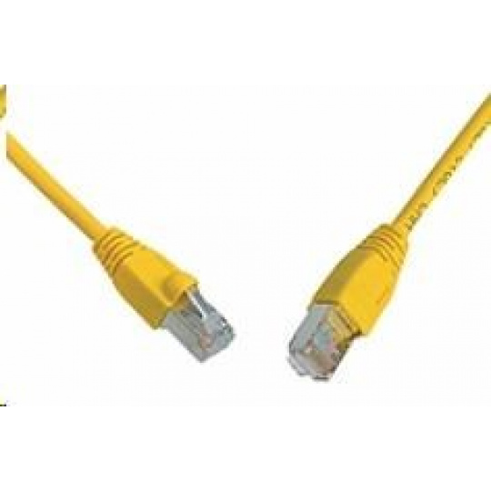 Solarix Patch kábel CAT5E SFTP PVC 5m žltý odolný proti zaseknutiu C5E-315YE-5MB
