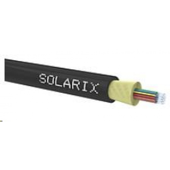 DROP1000 Solarix kábel, 24vl 9/125, 4,0mm, LSOH, čierny, 500m cievka SXKO-DROP-24-OS-LSOH