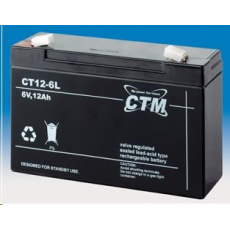 Batéria - CTM CT 6-12L (6V/12Ah - Faston 250), životnosť 5 rokov Batéria - CTM CT 6-12L (6V/12Ah - Faston 250), životnosť 5 rokov