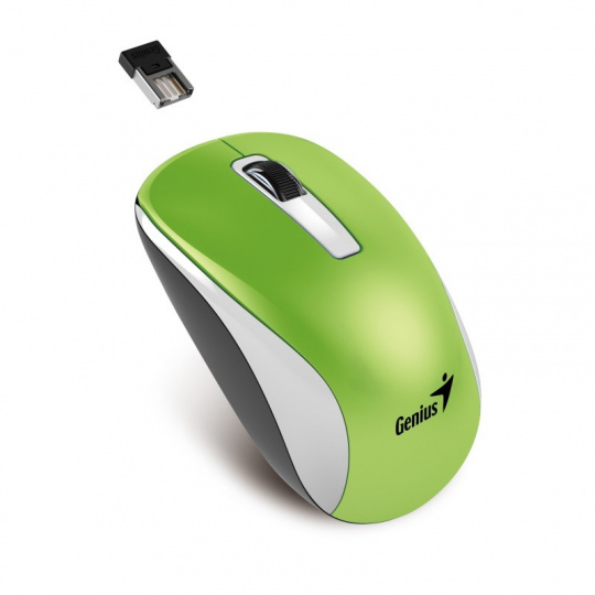Myš GENIUS NX-7010 Green Metallic/ 1200 dpi/ Blue-Eye sensor/ wireless/ green