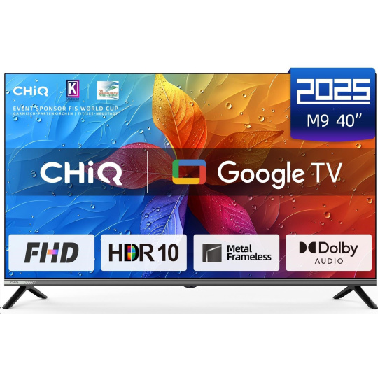 BAZAR - CHiQ L40M9E TV 40", Full HD, smart, Google TV, Dolby Audio, dbx-tv, HDR 10 - Poškozený obal (Komplet)