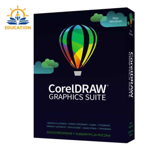 CorelDRAW Graphics Suite Education Prenájom licencie na 365 dní (251+) Lic ESD (Windows/MAC) EN/FR/DE/IT/SP/BP/NL/CZ/PL