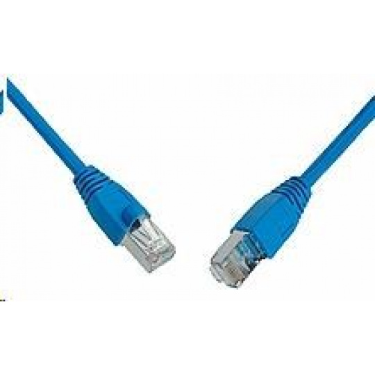 Solarix Patch kábel CAT5E SFTP PVC 20m modrý odolný proti zaseknutiu C5E-315BU-20MB