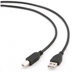 Kábel USB GEMBIRD 2.0 A-B kábel 1,8 m Professional (čierny, pozlátené kontakty) Kábel USB GEMBIRD 2.0 A-B kábel 1,8 m Professional (čierny, pozlátené kontakty)
