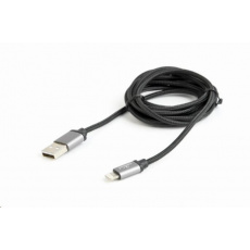 GEMBIRD CABLEXPERT USB 2.0 Nabíjací a synchronizačný kábel Lightning (IP5 a vyšší), opletený, 1,8 m, čierny, blister GEMBIRD CABLEXPERT USB 2.0 Nabíjací a synchronizačný kábel Lightning (IP5 a vyšší), opletený, 1,8 m, čierny, blister