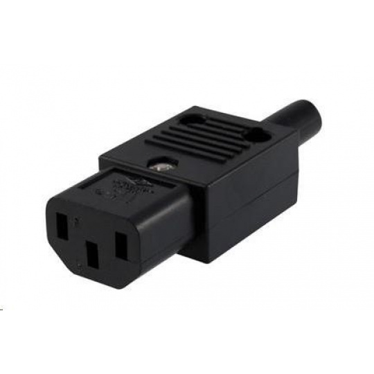 Napájací konektor PREMIUMCORD 230V pre kábel (samica, IEC C13)