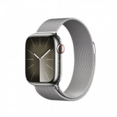 APPLE Watch Series 9 GPS + Cellular 41mm Silver Stainless Steel Case with Silver Milanese Loop APPLE Watch Series 9 GPS + Cellular 41mm Silver Stainless Steel Case with Silver Milanese Loop