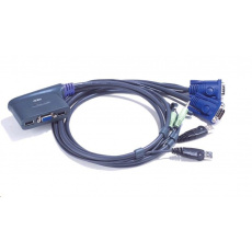 ATEN KVM prepínač 2-portový VGA KVMP USB2.0, mini, audio, 0,9 m káble