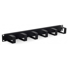 TRITON 19" viazací panel 1U, 6x viazacie háčiky 70x40 mm, čierny TRITON 19" viazací panel 1U, 6x viazacie háčiky 70x40 mm, čierny