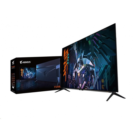 GIGABYTE LCD - 48" herný monitor AORUS FO48U UHD, 3840 x 2160, 120Hz, 135000:1, 800cd/m2, 1ms, 2xHDMI 2.1, 1xDP, OLED