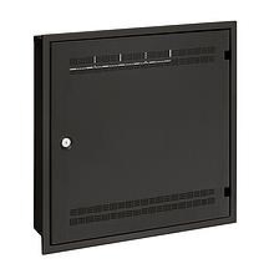Solarix rozvaděč LC-18 do zdi s lištami 2U, 4U a 11U, 550x550 černá RAL9005 s rámečkem k zazdění LC-18-55-15-W-B Solarix rozvaděč LC-18 do zdi s lištami 2U, 4U a 11U, 550x550 černá RAL9005 s rámečkem k zazdění LC-18-55-15-W-B