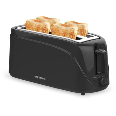 ORAVA HR-108 B topinkovač, 1200 W, 4 topinky, rozmrazování, automatické vypnutí, světelná signalizace ORAVA HR-108 B topinkovač, 1200 W, 4 topinky, rozmrazování, automatické vypnutí, světelná signalizace