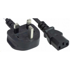 Manhattan nabíjací kábel, napájací kábel UK 3-pin, C13 podľa BS 1363 (britská zástrčka), 1.8 m, čierna Manhattan nabíjací kábel, napájací kábel UK 3-pin, C13 podľa BS 1363 (britská zástrčka), 1.8 m, čierna