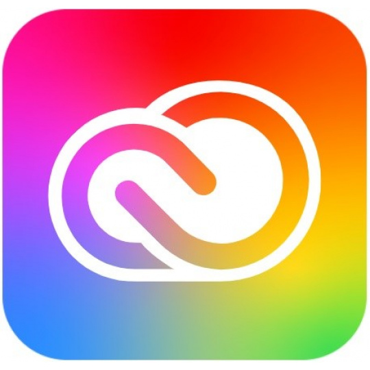 Adobe Creative Cloud for teams All Apps, Multi Platform, English, Education, Named, 1 mesiac, Level 4, 100+ Lic - nová licence