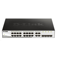 D-Link DGS-1210-20 20-portový gigabitový prepínač Smart+, 16x GbE, 4x RJ45/SFP, bez ventilátora D-Link DGS-1210-20 20-portový gigabitový prepínač Smart+, 16x GbE, 4x RJ45/SFP, bez ventilátora