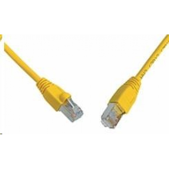 Solarix Patch kábel CAT6 SFTP PVC 0,5m žltý odolný proti zachyteniu C6-315YE-0,5MB