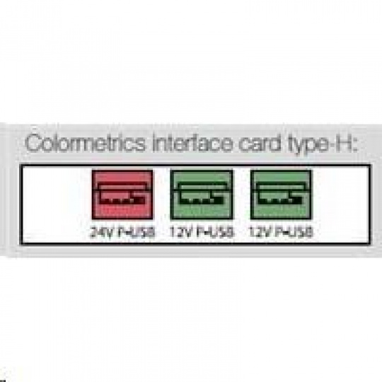 Karta rozhrania Colormetrics, typ H