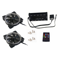 EUROCASE ventilátor RGB 120mm (Turbine blade, FullControl Led), set 2ks + controller EUROCASE ventilátor RGB 120mm (Turbine blade, FullControl Led), set 2ks + controller