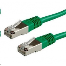 Patch kabel Cat6A, S-FTP - 0,25m, zelený Patch kabel Cat6A, S-FTP - 0,25m, zelený