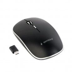 Myš GEMBIRD MUSW-4BSC-01, bezdrôtová, prijímač USB typu C, čierna Myš GEMBIRD MUSW-4BSC-01, bezdrôtová, prijímač USB typu C, čierna