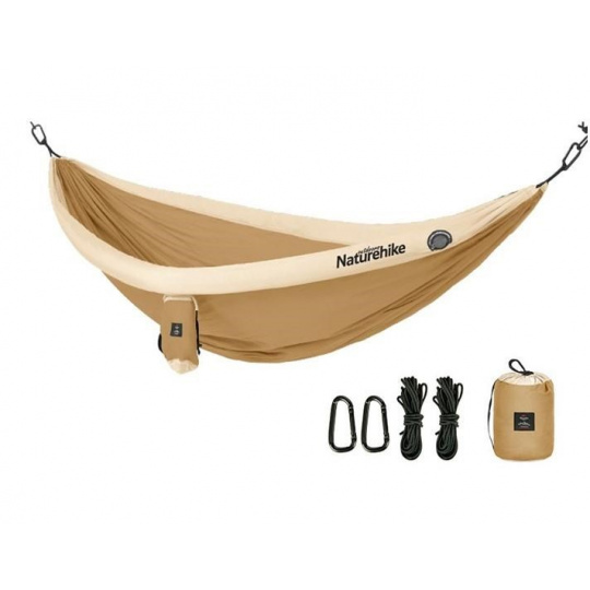 Naturehike hamaka DC-C09 pro 2 osoby s nafukovacími lemy 850g - písková