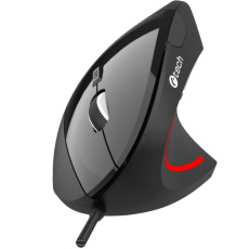 C-TECH myš VEM-09C, vertikální, 6 tlačítek, černá, USB C-TECH myš VEM-09C, vertikální, 6 tlačítek, černá, USB