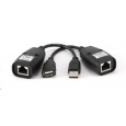 Kábel USB GEMBIRD 2.0 Aktívne predĺženie A-LAN 30 m (čierne)