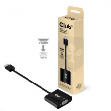 Adaptér HDMI Club3D 1.4 na VGA (M/F), aktívne so zvukom Adaptér HDMI Club3D 1.4 na VGA (M/F), aktívne so zvukom