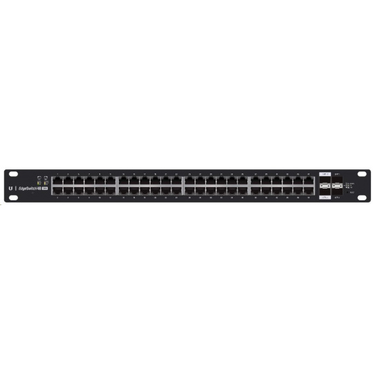 UBNT EdgeSwitch ES-48-500W [70Gbps, 500W, aktívny (802.3af/at) a pasívne (24 V) PoE, 2xSFP, 2xSFP+, L2/L3]