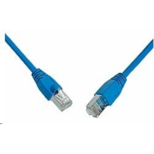 Solarix Patch kábel CAT6 SFTP PVC 10m modrý odolný proti zaseknutiu C6-315BU-10MB