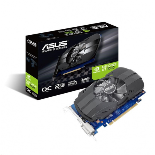 ASUS VGA NVIDIA GeForce Phoenix GT 1030 OC edition 2GB GDDR5, GT 1030, 2GB GDDR5, 1xHDMI, 1xDVI