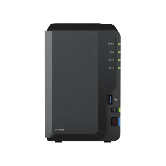 Synology DS223 DiskStation (4C/RealtekRTD1619B/1,7GHz/2GBRAM/2xSATA/2xUSB3.2/1xGbE)