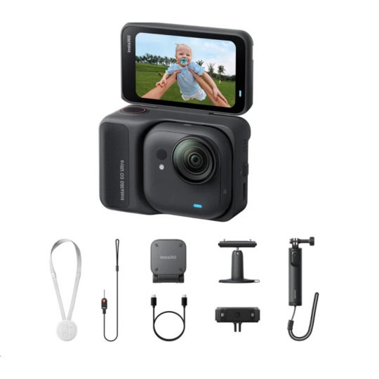 Insta360 GO Ultra Creator Bundle miniaturní akční kamera, 4K Ultra HD, 60fps, magnetický systém uchycení, černá Insta360 GO Ultra Creator Bundle miniaturní akční kamera, 4K Ultra HD, 60fps, magnetický systém uchycení, černá