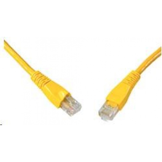 Solarix Patch kábel CAT6 UTP PVC 1m žltý odolný proti zachytávaniu C6-114YE-1MB
