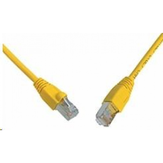 Solarix Patch kábel CAT6 SFTP PVC 3 m žltý odolný proti zachytávaniu C6-315YE-3MB