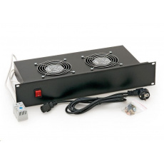 Ventilačná jednotka TRITON 19", 2 ventilátory-230V/70W, termostat, sivá Ventilačná jednotka TRITON 19", 2 ventilátory-230V/70W, termostat, sivá