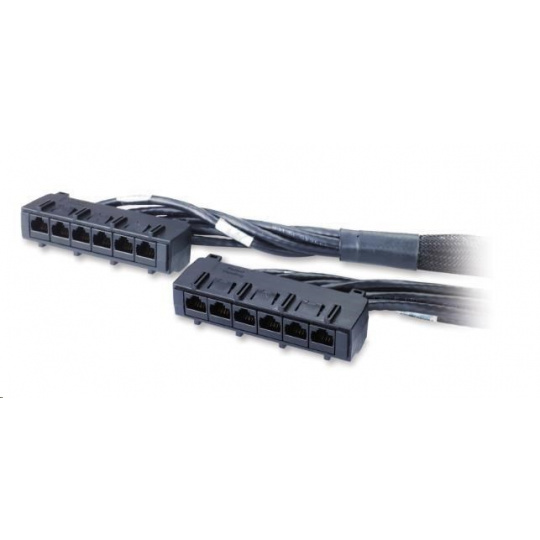 Dátový rozvod APC, CAT6 UTP CMR 6xRJ-45 čierny, 5 stôp (1.5M)