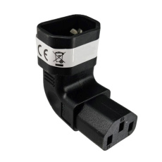 Adaptér vertikálně úhlový IEC C13 na IEC C14 napětí 230V, 10A Adaptér vertikálně úhlový IEC C13 na IEC C14 napětí 230V, 10A