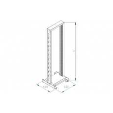 19" montážny rám TRITON 42U, jeden kus