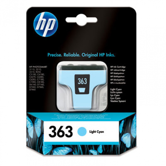 HP 363 Light Cyan Ink Cart, 5,5 ml, C8774EE