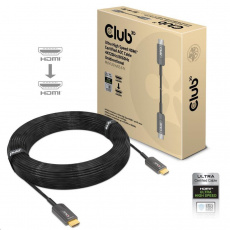 Club3D Kabel prodlužovací Ultra Rychlý HDMI™ Certifikovaný AOC kabel 8K60Hz (M/M), 4K120Hz, 20m, černá Club3D Kabel prodlužovací Ultra Rychlý HDMI™ Certifikovaný AOC kabel 8K60Hz (M/M), 4K120Hz, 20m, černá