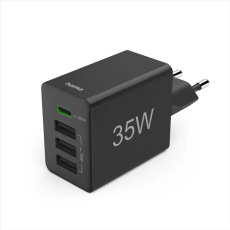 Hama rychlá USB nabíječka 1x USB-C + 3x USB-A, PD/QC, 35 W Hama rychlá USB nabíječka 1x USB-C + 3x USB-A, PD/QC, 35 W