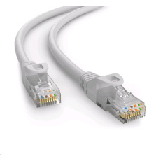 C-TECH kabel patchcord Cat6e, UTP, šedý, 1m C-TECH kabel patchcord Cat6e, UTP, šedý, 1m