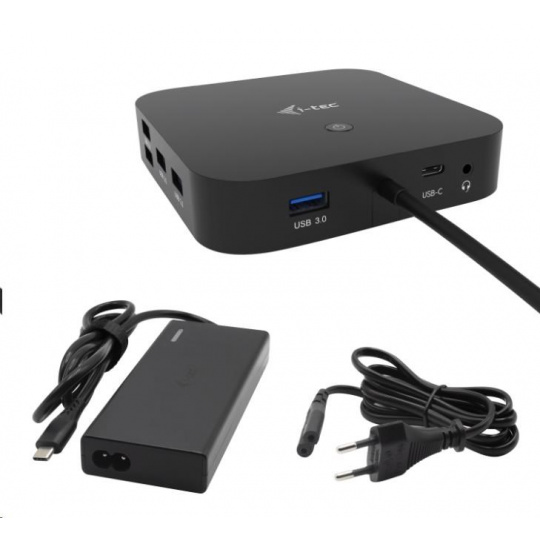 dokovacia stanica iTec USB-C HDMI DP, Power Delivery 65 W + univerzálna nabíjačka 77 W