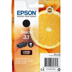 Čierny atrament EPSON v jednom balení "Orange" Black 33 Claria Premium Ink