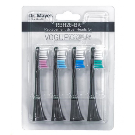 Dr. Mayer RBH28 náhradní hlavice pro GTS2080 - 4 ks - černé
