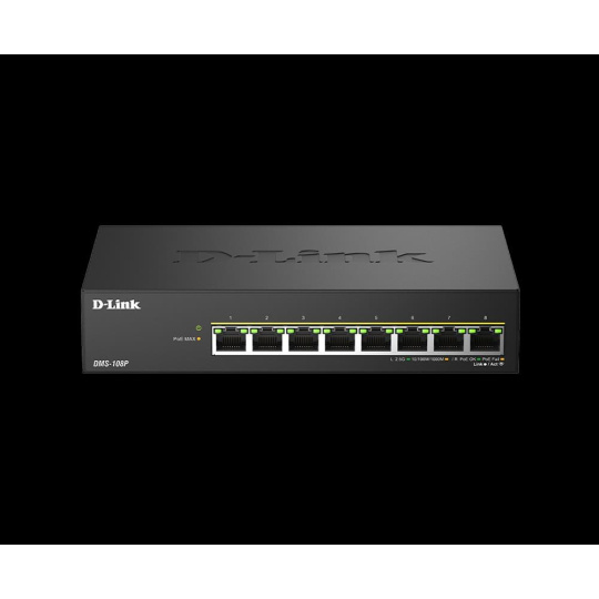 D-Link DMS-108P/E 8-Port 2.5G Multi-Gigabit Unmanaged PoE Switch